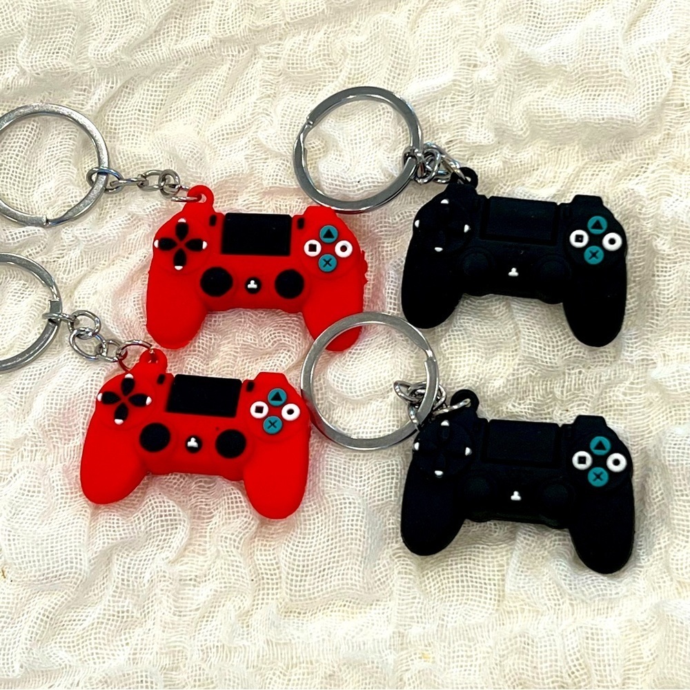 PLAYSTATION CONTROLLER key chains red black